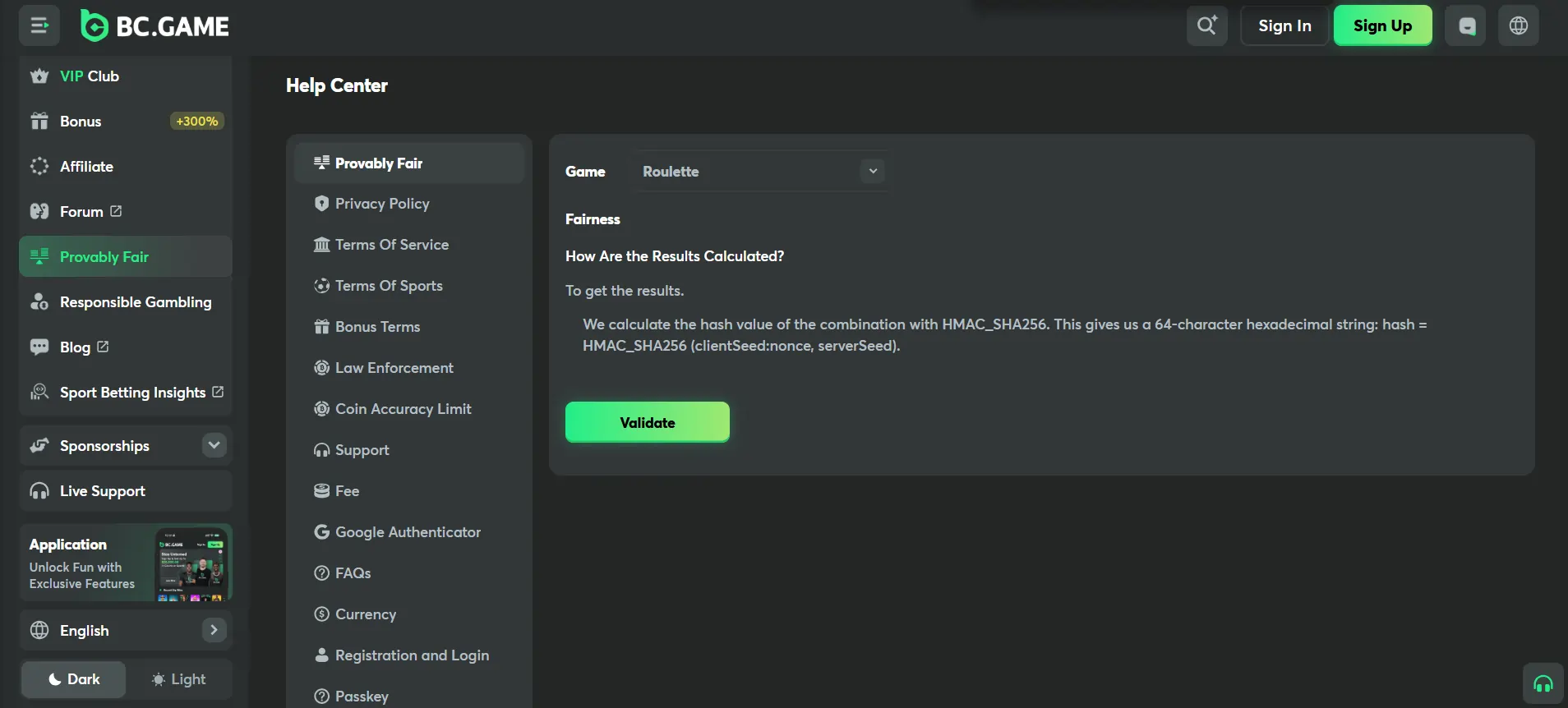 Provably Fair na BC.Game bc.game-provably-fair